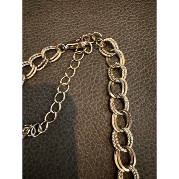 Yellow Choker Necklace Gold Tone - Picture 4 of 7